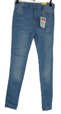 Nové - Dámské světlemodré skinny rifle Pull&Bear 