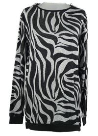 Dámská černo-šedá vzorovaná mikina George 