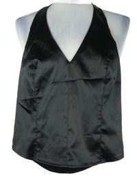 Dámský černý saténový top 