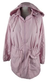 Dámská světlerůžová šusťáková parka s kapucí Primark 