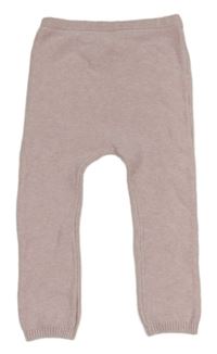 Světlerůžové melírované pletené tepláky zn. George