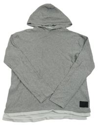 Světlešedý svetr s kapucí H&M