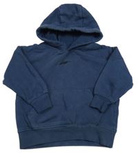 Tmavomodrá mikina s výšivkou a kapucí Next