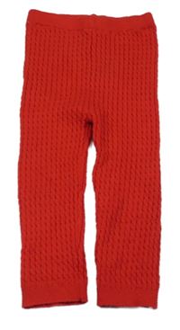 Červené pletené kalhoty Primark