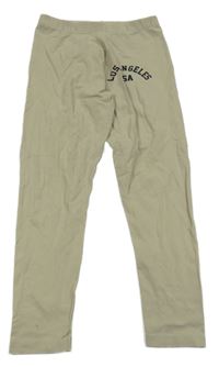 Béžové legíny s nápisem George