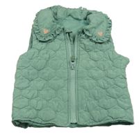 Zelená šusťáková prošívaná zateplená vesta Dunnes