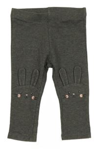 Šedé teplákové legíny s králíčky H&M