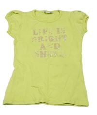 Neonově žluté tričko s nápisem 