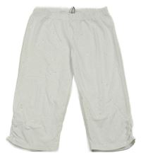 Bílé capri legíny se třpytkami Yigga