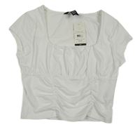 Nové - Bílé crop tričko New Look