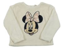 Bílá chlupatá mikina s Minnie H&M