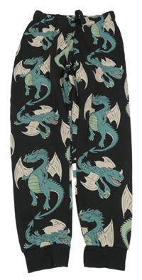 Černé tepláky s draky H&M