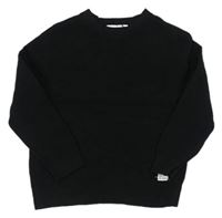 Černý žebrovaný svetr Zara