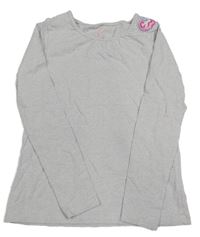 Levandulové melírované triko s nášivkou H&M