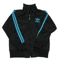 Černá sportovní propínací mikina Asidas