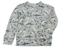 Šedá mikina se žraloky H&M