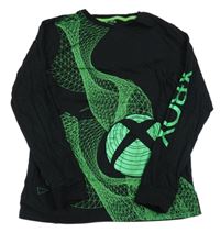 Černo-zelené triko s potiskem x-box