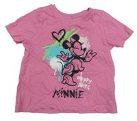 Růžové tričko s Minnie Disney