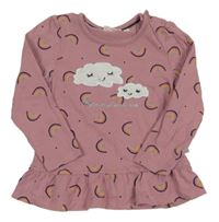 Stsarorůžové triko s duhami a mraky Liegelind