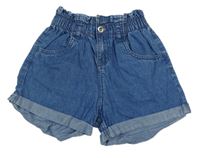 Modré riflového paper bag kraťasy Page one young