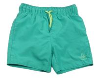 Tyrkysové plážové kraťasy s nápisem Primark
