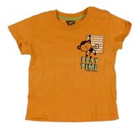 Oranžové tričko s opicí 