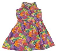 Fialovo-barevné bavlněné šaty Next