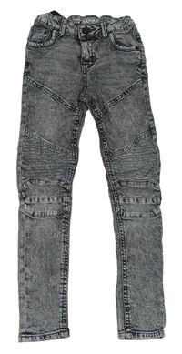 Šedé plísňové skinny rifle Denim