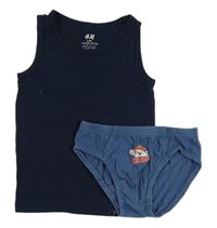 2set - Tmavomodré tílko + modré slipy s Paw Patrol