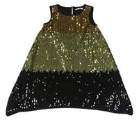 Zlato-černé šaty s flitry M&S