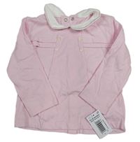 Světlerůžová mikina s límečkem Matalan