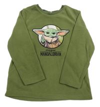 Olivová fleecová mikina se Star Wars