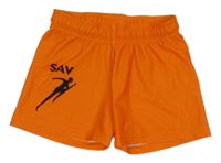 Oranžové sportovní kraťasy s béžcem Sav