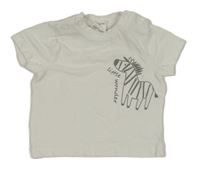 Bílé tričko se zebrou Topomini 