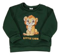 Tmavozelená mikina se lvem 