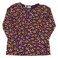 Fialové triko se srdíčky Bonprix