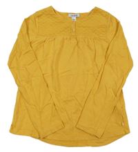 Žluté triko s knoflíčky Okaidi