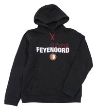 Černá fotbalová mikina Feyenoord s kapucí 
