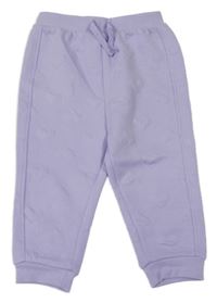 Levandulové žebrované tepláky se srdíčky Primark