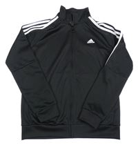 Černá propínací sportovní mikina s logem Adidas