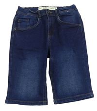 Tmavomodré skinny teplákové riflové kraťasy Denim Co.