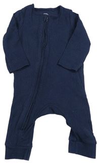 Tmavomodrý žebrovaný overal F&F