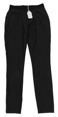 Nové - tmavošedo-černé melírované sportovní legíny Next