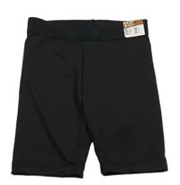 Nové - černé funkční sportovní legínové kraťasy s logem KIPSTA