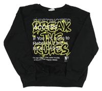 Černá mikina s nápisy YOUNG IDOLS