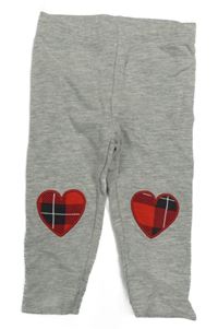 Šedé melírované teplákové legíny se srdíčky C&A