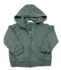 Khakišedá propínací mikina s kapucí M&S