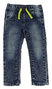 Tmavomodré plísňové teplákové rifle Kiki&Koko