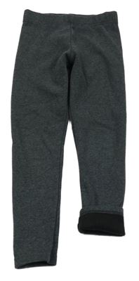 Tmavošedé melírované teplákové zateplené legíny PRIMARK