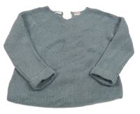 Šedý pletený svetr ZARA